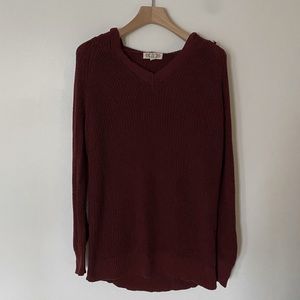 Maroon Hooded Sweater